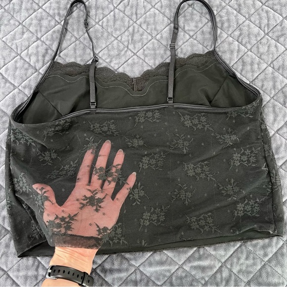 Women’s medium cami set sheer pj set lingerie black lace pajamas W - Picture 8 of 8